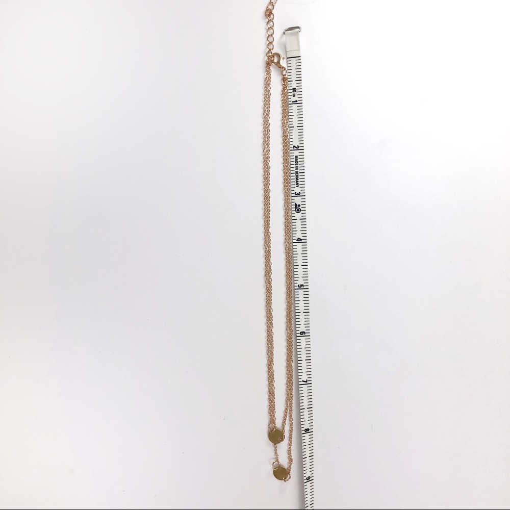 Double Chain Layered Dainty Necklace - Picture 5 of 7